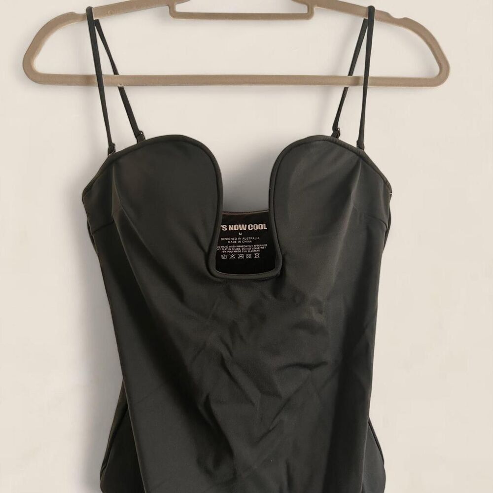 It’s Now Cool Black Curve One Piece Swimsuit bikini | medium Y2K Coastal - Picture 4 of 7